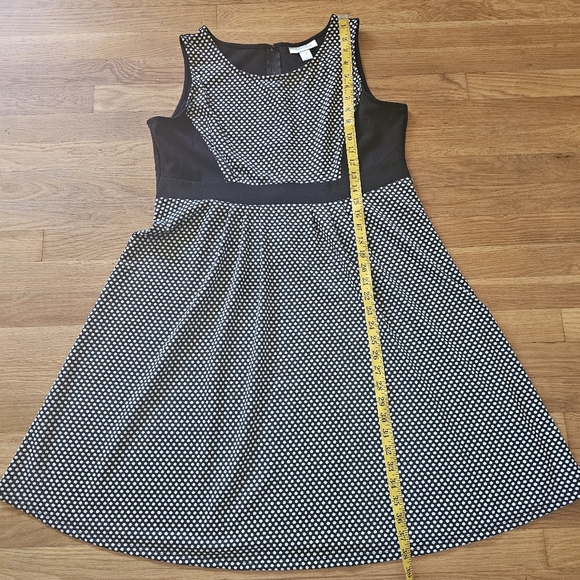 💥HP💥 Motherhood Maternity Black White Polka-dot Sleeveless Dress Women's Large - Picture 8 of 10
